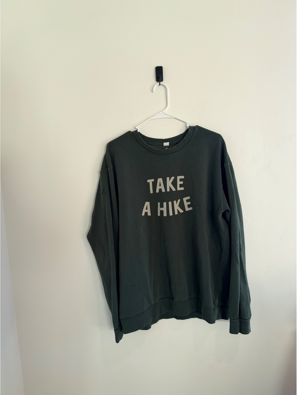 August Ink Take A Hike Oversized Crewneck Sweatshirt Green Size XL